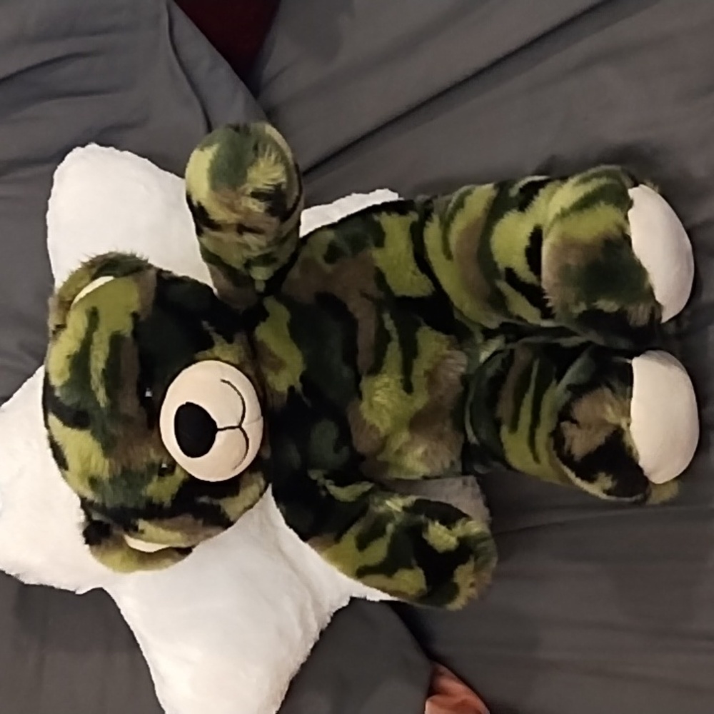 Camouflage Green Army Guy Teddy Bear Build A Bear Stuffed Animal kids Toy